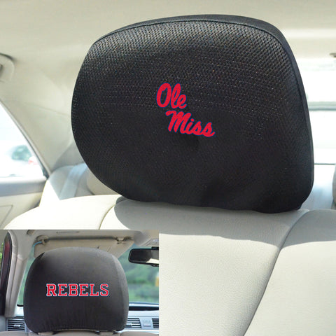 Ole Miss Rebels Embroidered Head Rest Cover Set - 2 Pieces