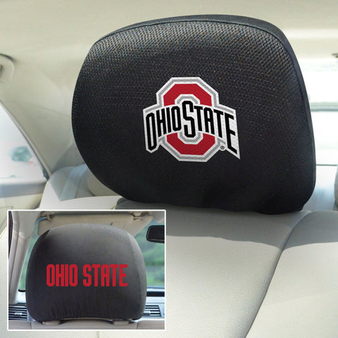 Ohio State Buckeyes Embroidered Head Rest Cover Set - 2 Pieces