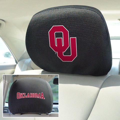 Oklahoma Sooners Embroidered Head Rest Cover Set - 2 Pieces