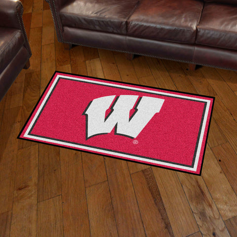Wisconsin Badgers 3ft. x 5ft. Plush Area Rug