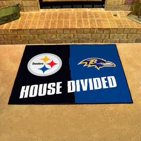 NFL House Divided - Steelers / Ravens Rug 34 in. x 42.5 in.