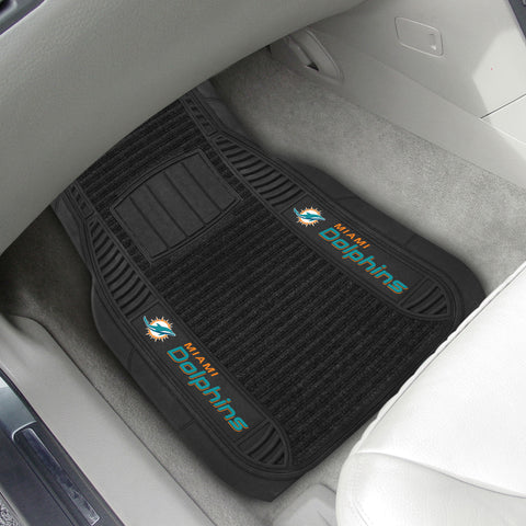 Miami Dolphins 2 Piece Deluxe Car Mat Set