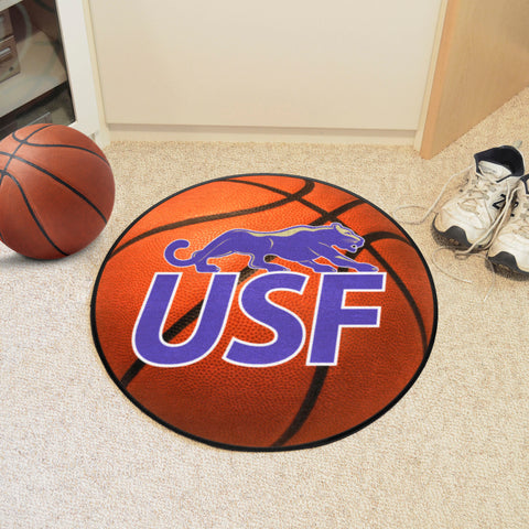 Sioux Falls Cougars Basketball Rug - 27in. Diameter