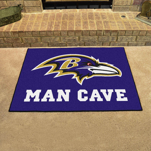 Baltimore Ravens Man Cave All-Star Rug - 34 in. x 42.5 in.