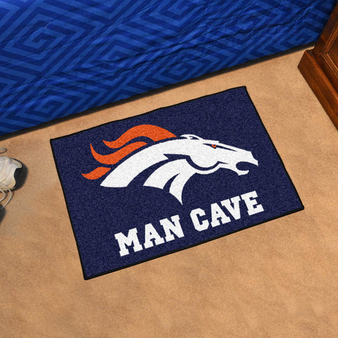 Denver Broncos Man Cave Starter Mat Accent Rug - 19in. x 30in.