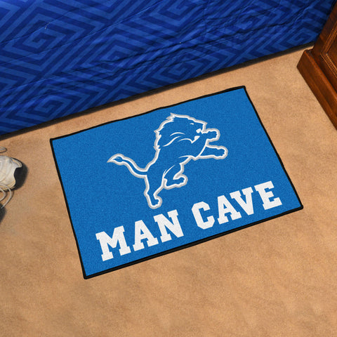 Detroit Lions Man Cave Starter Mat Accent Rug - 19in. x 30in.