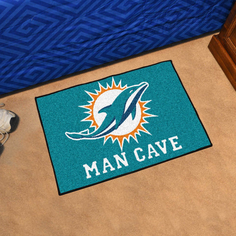 Miami Dolphins Man Cave Starter Mat Accent Rug - 19in. x 30in.