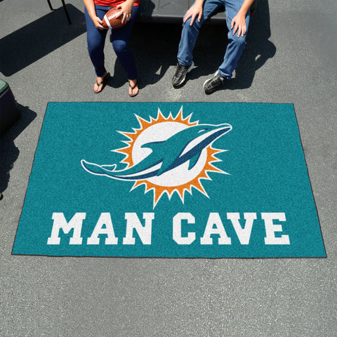 Miami Dolphins Man Cave Ulti-Mat Rug - 5ft. x 8ft.