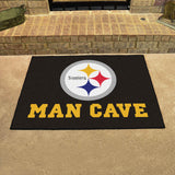 Pittsburgh Steelers Man Cave All-Star Rug - 34 in. x 42.5 in.