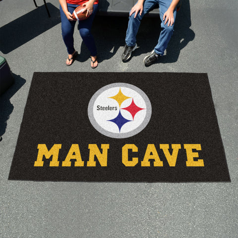 Pittsburgh Steelers Man Cave Ulti-Mat Rug - 5ft. x 8ft.