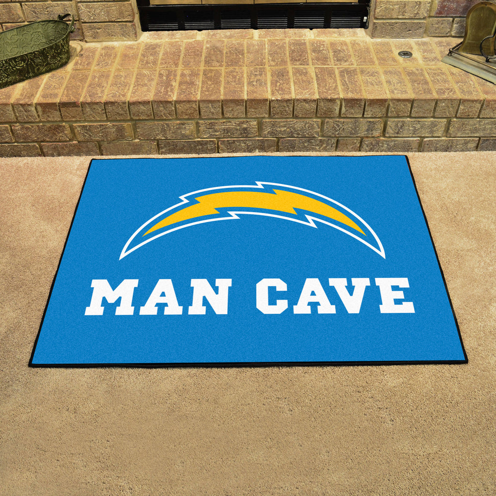 Los Angeles Chargers Man Cave All-Star Rug - 34 in. x 42.5 in.