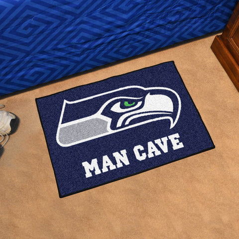 Seattle Seahawks Man Cave Starter Mat Accent Rug - 19in. x 30in.