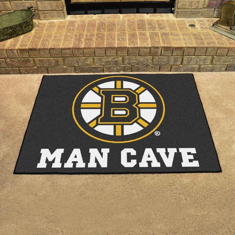 Boston Bruins Man Cave All-Star Rug - 34 in. x 42.5 in.
