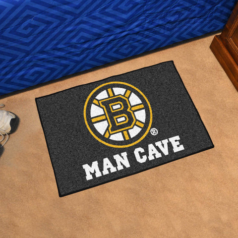 Boston Bruins Man Cave Starter Mat Accent Rug - 19in. x 30in.