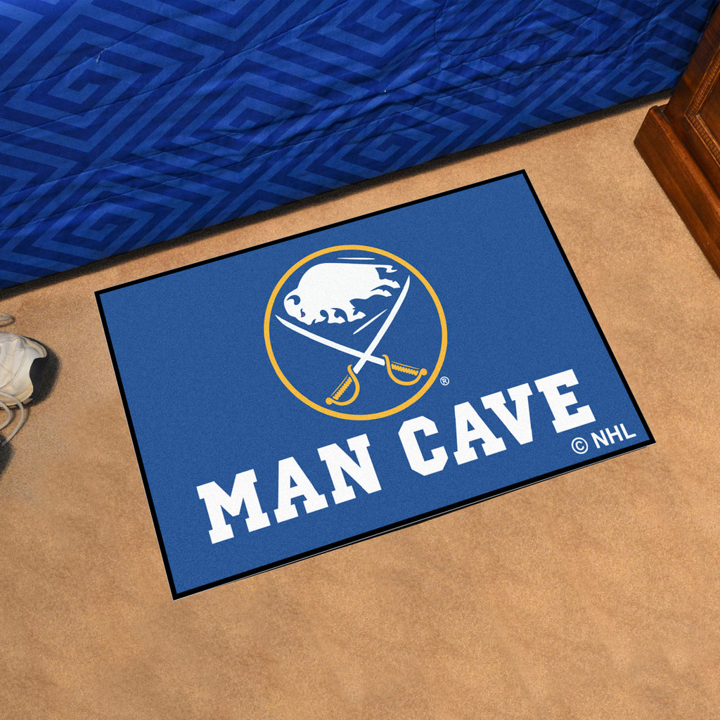 Buffalo Sabres Man Cave Starter Mat Accent Rug - 19in. x 30in.