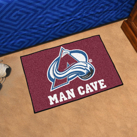 Colorado Avalanche Man Cave Starter Mat Accent Rug - 19in. x 30in.