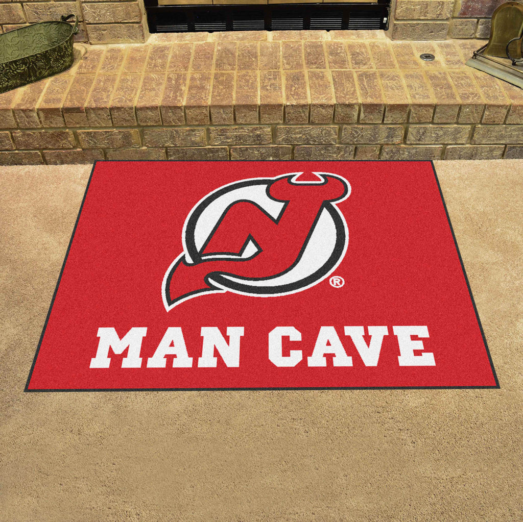 New Jersey Devils Man Cave All-Star Rug - 34 in. x 42.5 in.