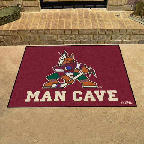 Arizona Coyotes Man Cave All-Star Rug - 34 in. x 42.5 in.
