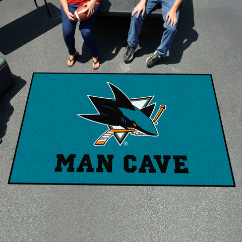 San Jose Sharks Man Cave Ulti-Mat Rug - 5ft. x 8ft.