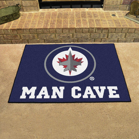 Winnipeg Jets Man Cave All-Star Rug - 34 in. x 42.5 in.