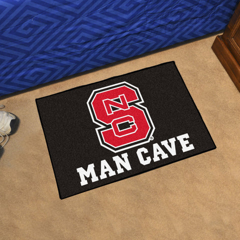 NC State Wolfpack Man Cave Starter Mat Accent Rug - 19in. x 30in., NSC Logo