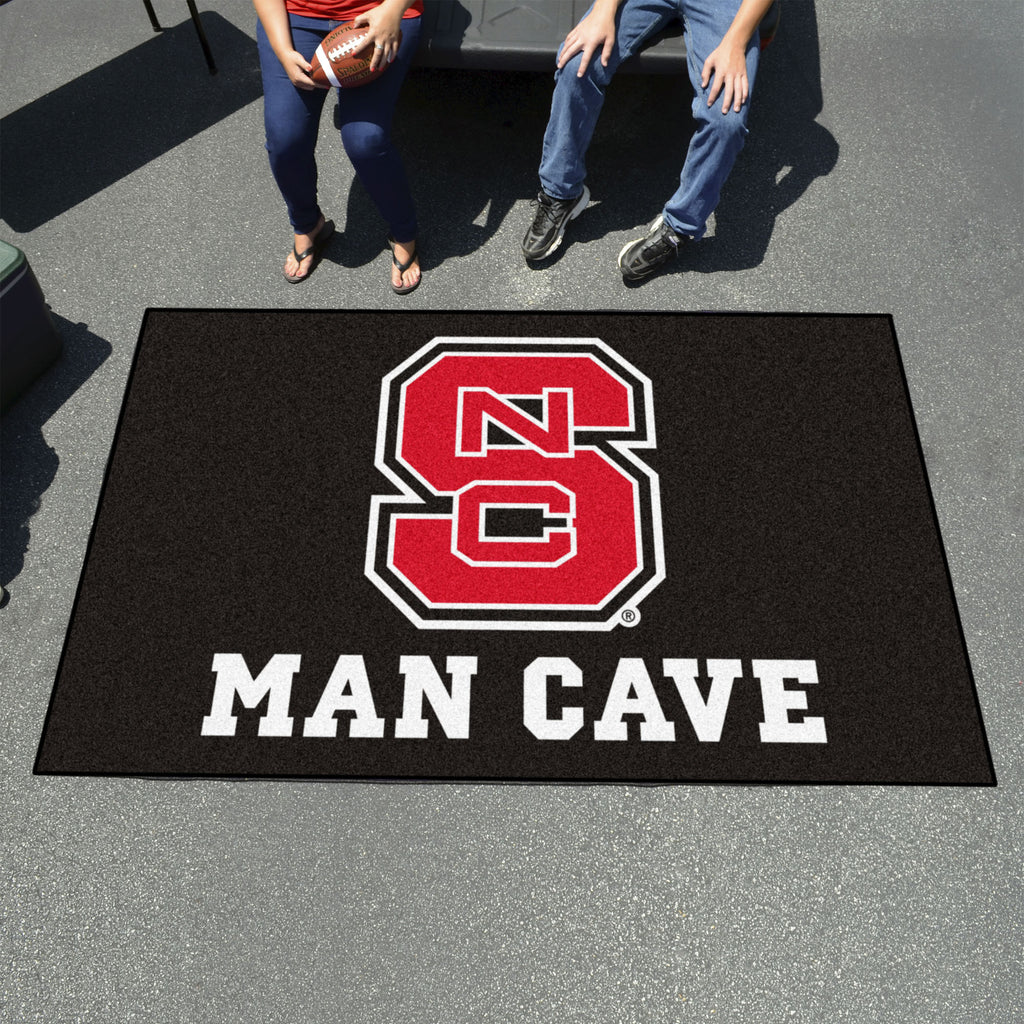NC State Wolfpack Man Cave Ulti-Mat Rug - 5ft. x 8ft., NSC Logo