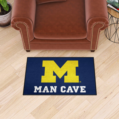 Michigan Wolverines Man Cave Starter Mat Accent Rug - 19in. x 30in.