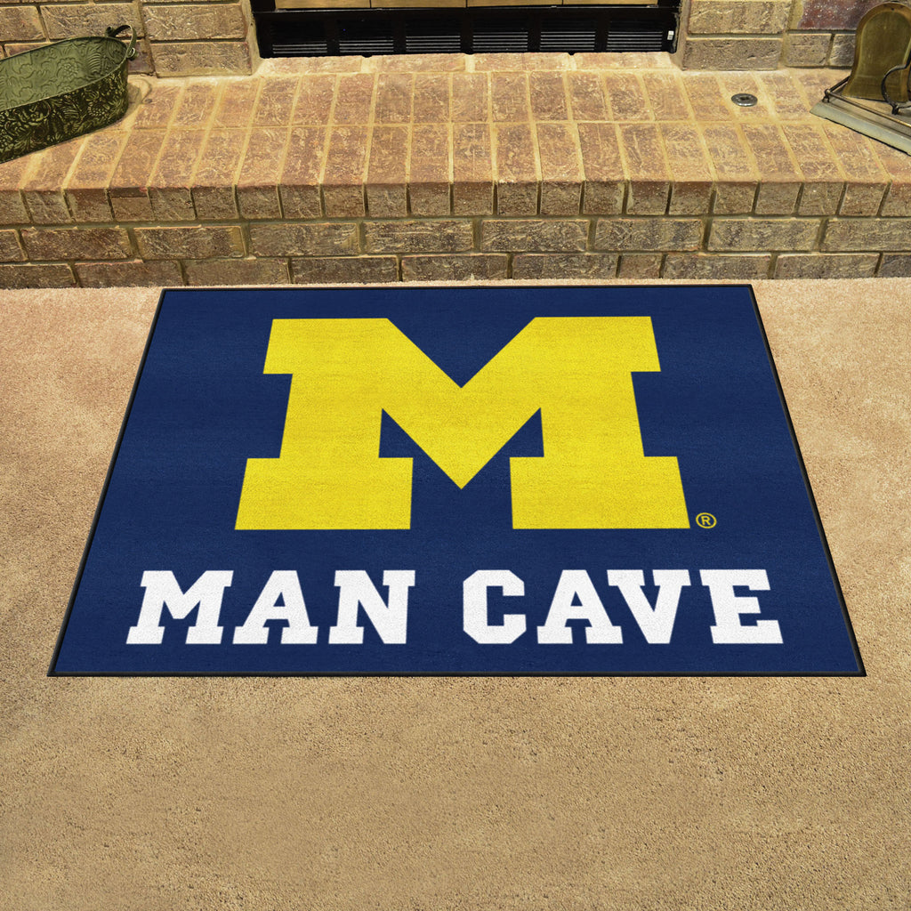 Michigan Wolverines Man Cave All-Star Rug - 34 in. x 42.5 in.