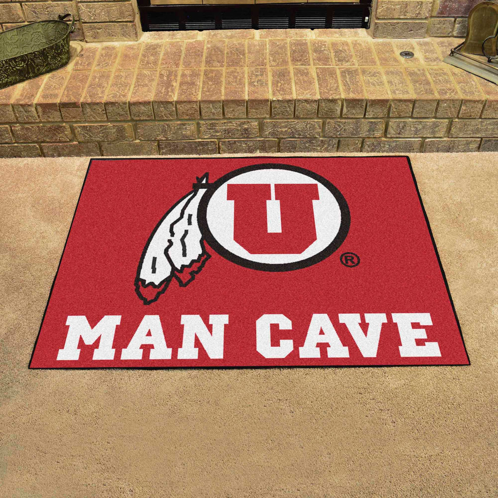 Utah Utes Man Cave All-Star Rug - 34 in. x 42.5 in.