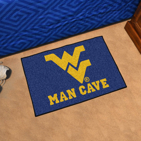West Virginia Mountaineers Man Cave Starter Mat Accent Rug - 19in. x 30in.
