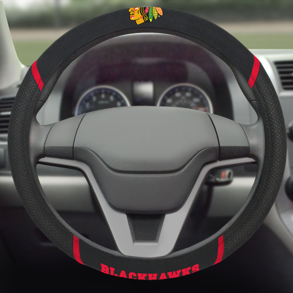 Chicago Blackhawks Embroidered Steering Wheel Cover