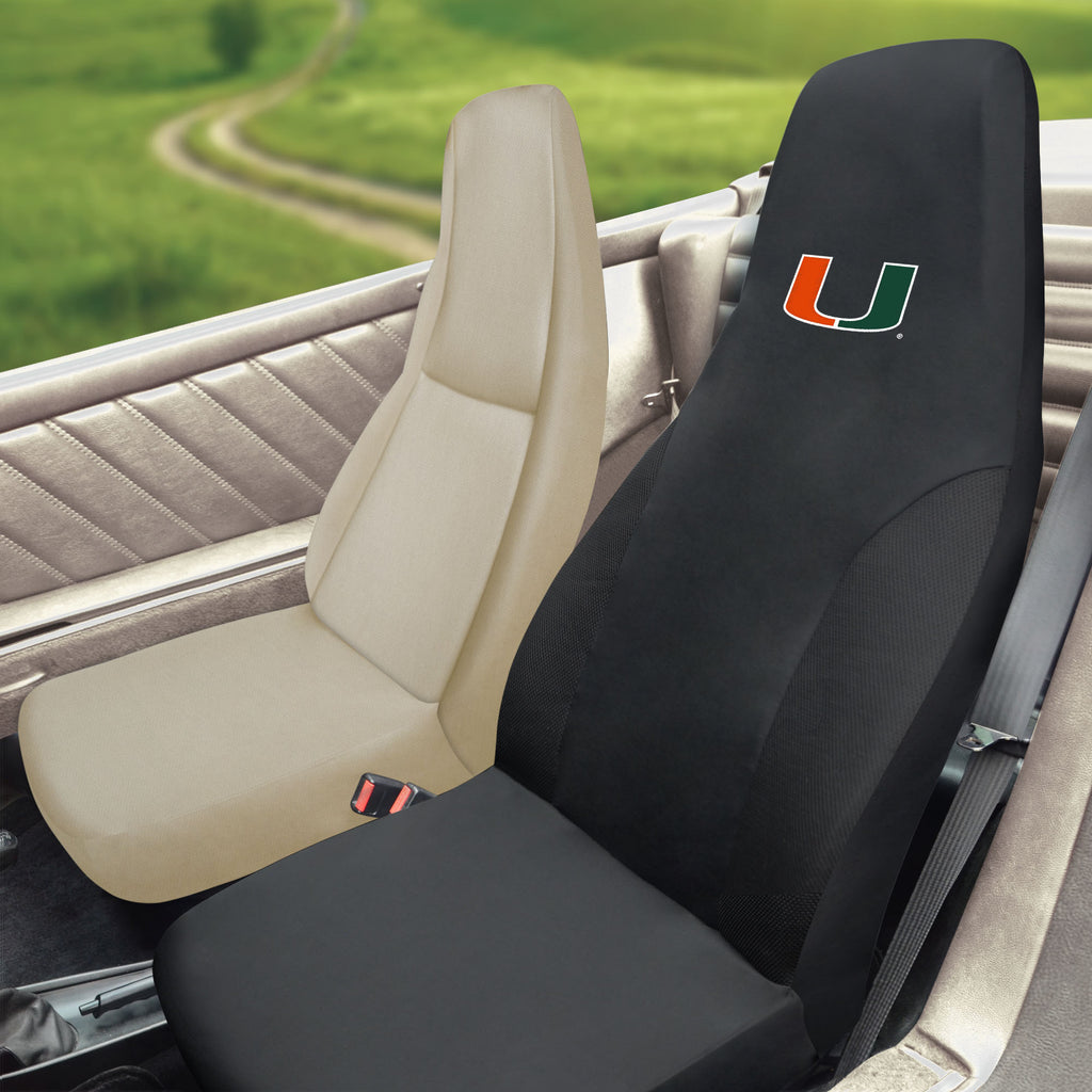 Miami Hurricanes Embroidered Seat Cover