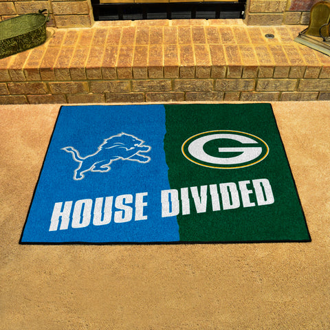 NFL House Divided - Lions / Packers Rug 34 in. x 42.5 in.