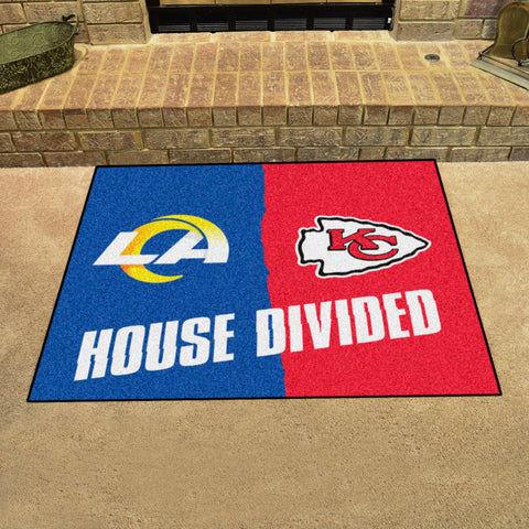 NFL House Divided - Rams / Chiefs Rug 34 in. x 42.5 in.