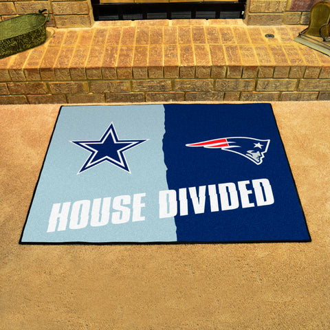 NFL House Divided - Cowboys / Patriots Rug 34 in. x 42.5 in.
