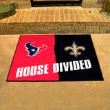 NFL House Divided - Texans / Saints Rug 34 in. x 42.5 in.
