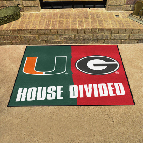House Divided - Miami / Georgia Rug 34 in. x 42.5 in.