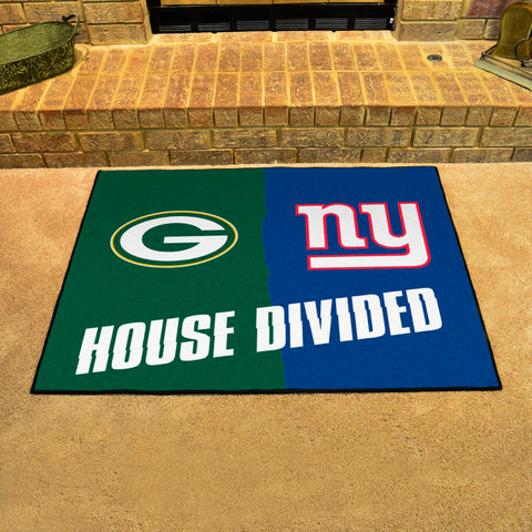 NFL House Divided - Packers / Giants Rug 34 in. x 42.5 in.