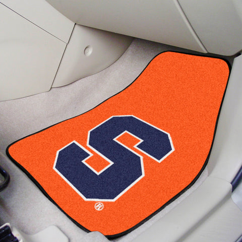 Syracuse Orange Front Carpet Car Mat Set - 2 Pieces, Orange