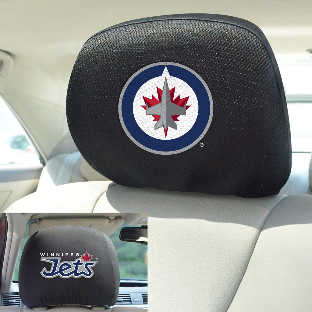 Winnipeg Jets Embroidered Head Rest Cover Set - 2 Pieces