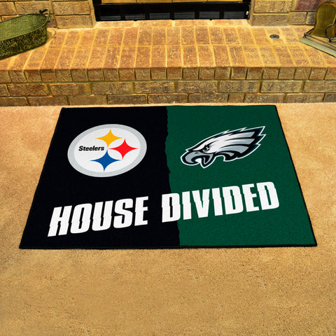 NFL House Divided - Steelers / Eagles Rug 34 in. x 42.5 in.