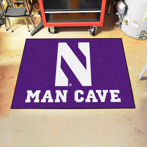 Northwestern Wildcats Man Cave All-Star Rug - 34 in. x 42.5 in.