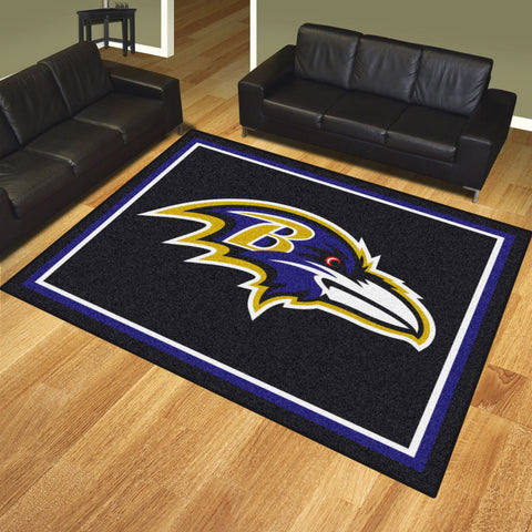 Baltimore Ravens 8ft. x 10 ft. Plush Area Rug