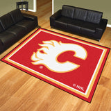 Calgary Flames 8ft. x 10 ft. Plush Area Rug