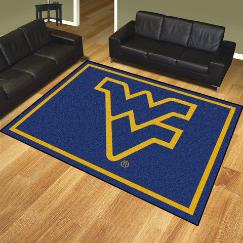 West Virginia Mountaineers 8ft. x 10 ft. Plush Area Rug
