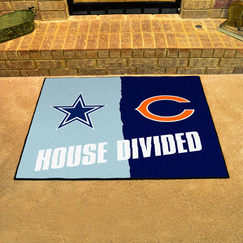 NFL House Divided - Cowboys / Bears Rug 34 in. x 42.5 in.