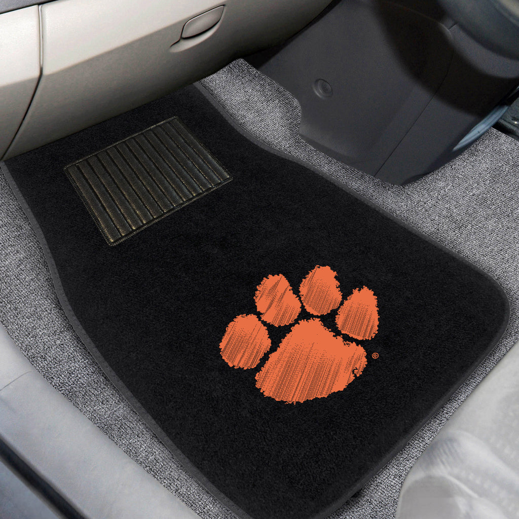 Clemson Tigers Embroidered Car Mat Set - 2 Pieces