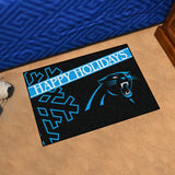 NFL - Carolina Panthers Starter Mat - Happy Holidays 19"x30"