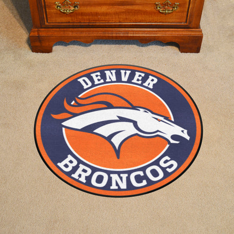 Denver Broncos Roundel Rug - 27in. Diameter