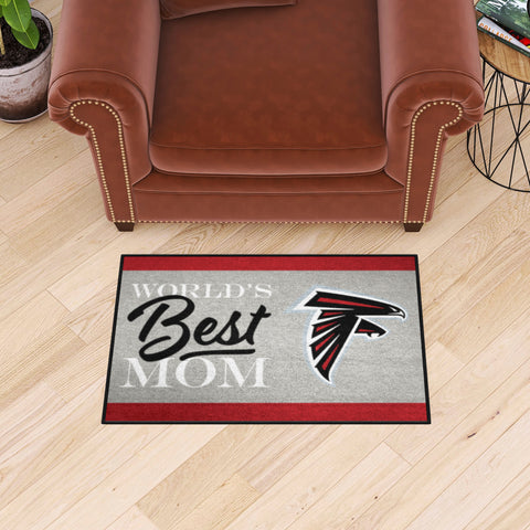 Atlanta Falcons World's Best Mom Starter Mat Accent Rug - 19in. x 30in.